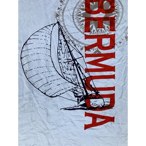 Davison's of Bermuda Sailboat Light Blue T-Shirt Size XXL - Picture 4 of 4